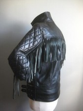VINTAGE LEATHER FRINGE JACKET
