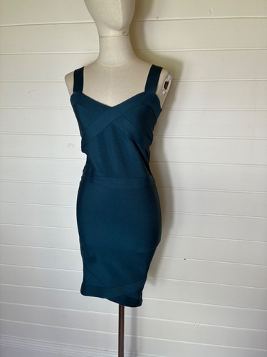 Teal stretch bodycon - teal, bandage