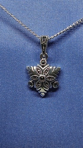 925 silver marcasite - , snowflake