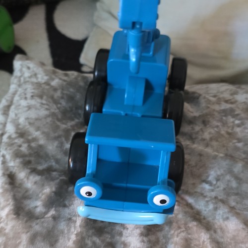 Blue plastic toy crane - blue,
