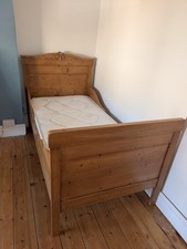 Antique Pine Childs Sleigh Bed