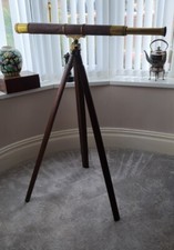 Brass Leather Telescope by W