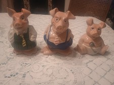 Set Of 3 Natwest Wade Pigs