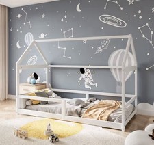Kids House Bed Frame Pine Wood