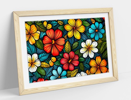 Colourful floral stained - colourful,