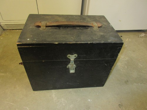 Vintage wooden fishing box - fishing,