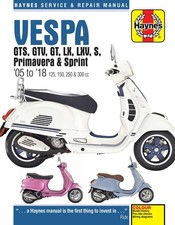 Vespa GTS, GTV, LX & S 125 to