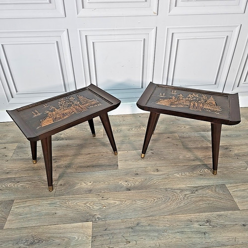Vintage oriental side tables - oriental,