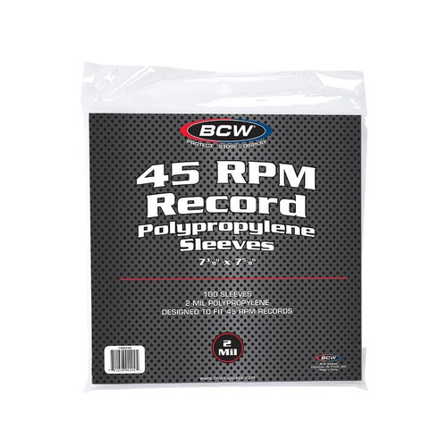 100 bcw rpm record poly - 100, 45