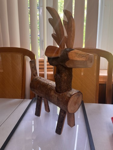Rustic carved wood tall - carved,