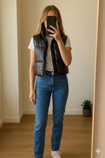 Zara Black Puffer Gilet Jacket