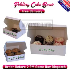 White Folding Cardboard Cake