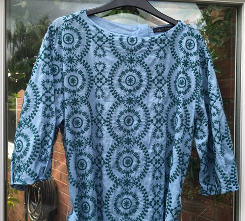 Bnwt zara blue embroidered - bnwt,
