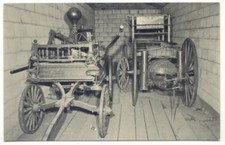 Virginia City MT Firehouse Horse-Drawn Equipment Postcard - Montana