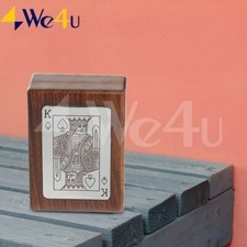 Playing Cards Poker Game Deck Wooden Gift Box King Design Container Free Post