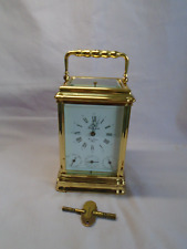 L'EPEE  FOUR DIAL STRIKING / REPEATER CARRIAGE CLOCK IN GOOD WORKING ORDER + KEY