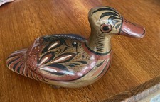 Vintage Pottery Painted Duck / Tonola?