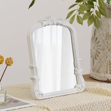 Small White Vanity Desk Mirror
