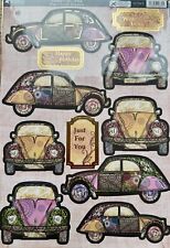 Kanban card making toppers. Kanban Urban Cars. Beetle themed cards. Die cut