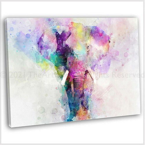 Elephant abstract watercolour - elephant,