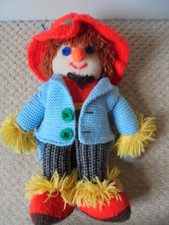 Jean Greenhowe Scarecrow TOY Hand Knitted vintage handmade finished item Woolly