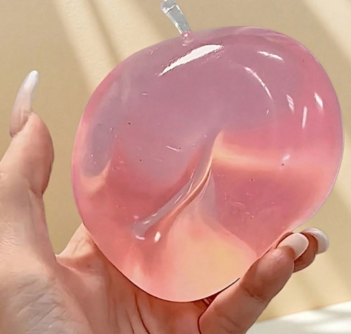 Pink glass apple - apple, /