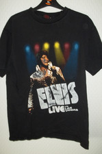 MENS CASUAL TEE SHIRT ELVIS LIVE IN LAS VEGAS SIZE XL VG