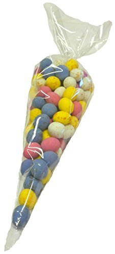 Clear coloured cellophane cone - coloured,