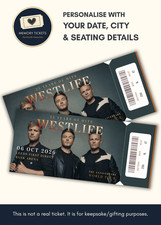Westlife Tour 2026 Mock Ticket