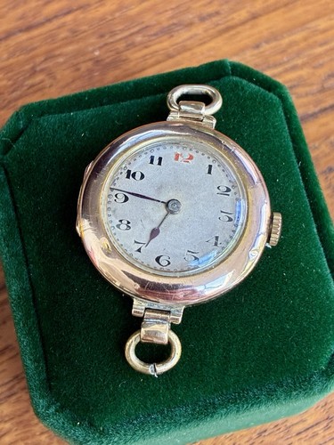 Rolex antique trench watch - watch, 9ct