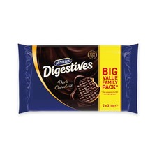 McVitie's Digestives Dark Chocolate Biscuits Twin Pack 2 x 266 g, 532 g Total