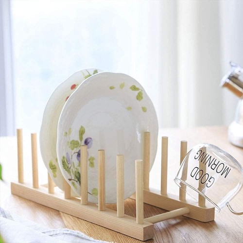 Juhonnz plate rack wooden - plate,