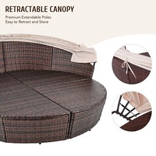 Garden Haven Rattan Day Bed Daybed Spare Parts Front Right or Front Left Base