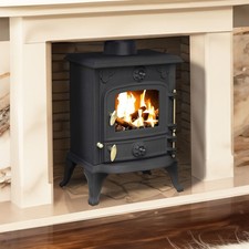 RoyalFire 5kW Cast Iron DEFRA Multifuel Stove Wood & Charcoal Burner Heater
