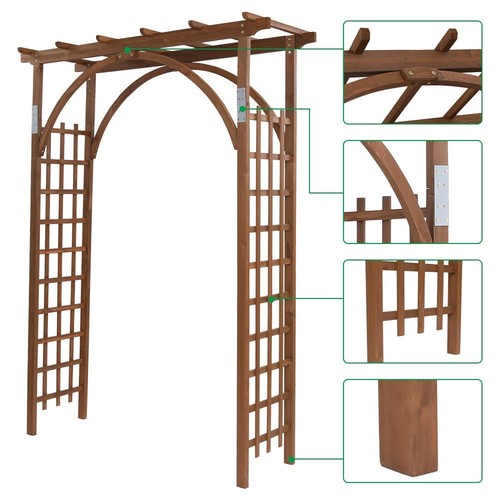 Wooden garden arbor - 8,