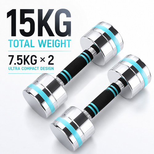 Adjustable dumbbell pair 15kg - pair,