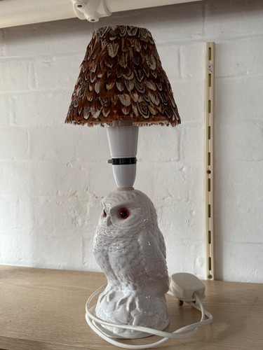 Owl lamp ceramic real - lamp,