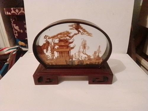 Chinese cork art - chinese, diorama