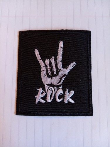 Rock iron patch embroidered - on,
