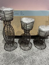 PARTYLITE RUSTIC WIRE TRIO