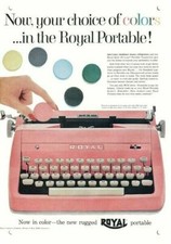 1955 ROYAL Pink Typewriter