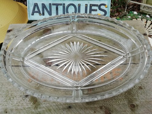 Antique georgian glass oval - antique,