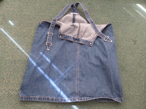 Ladies denim pinafore dress