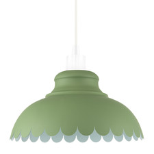 Industrial and Modern Petal Design Olive Green Metal Ceiling Pendant Light Sh...