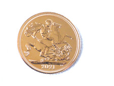 EXCELLENT UNCIRCULATED 2021 QUEEN ELIZABETH 2nd FULL GOLD SOVEREIGN