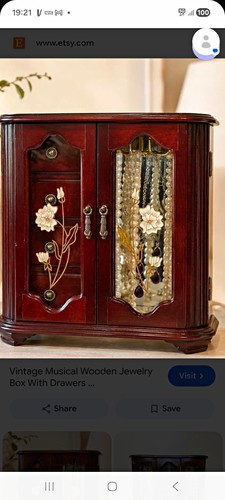 Wooden jewellery box brown - wooden,