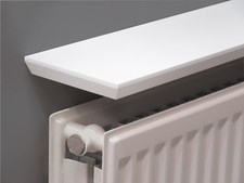 White Beveled Radiator Shelf