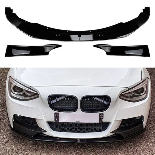 Black front bumper spoiler lip - black,