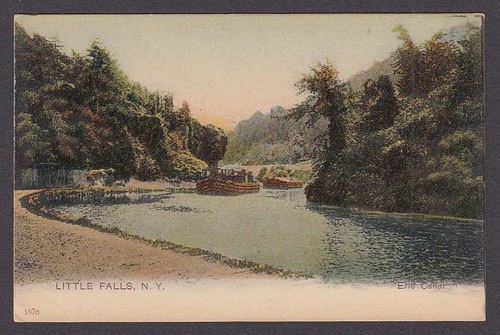 Barges river little - on, falls