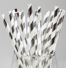  Silver And White Striped